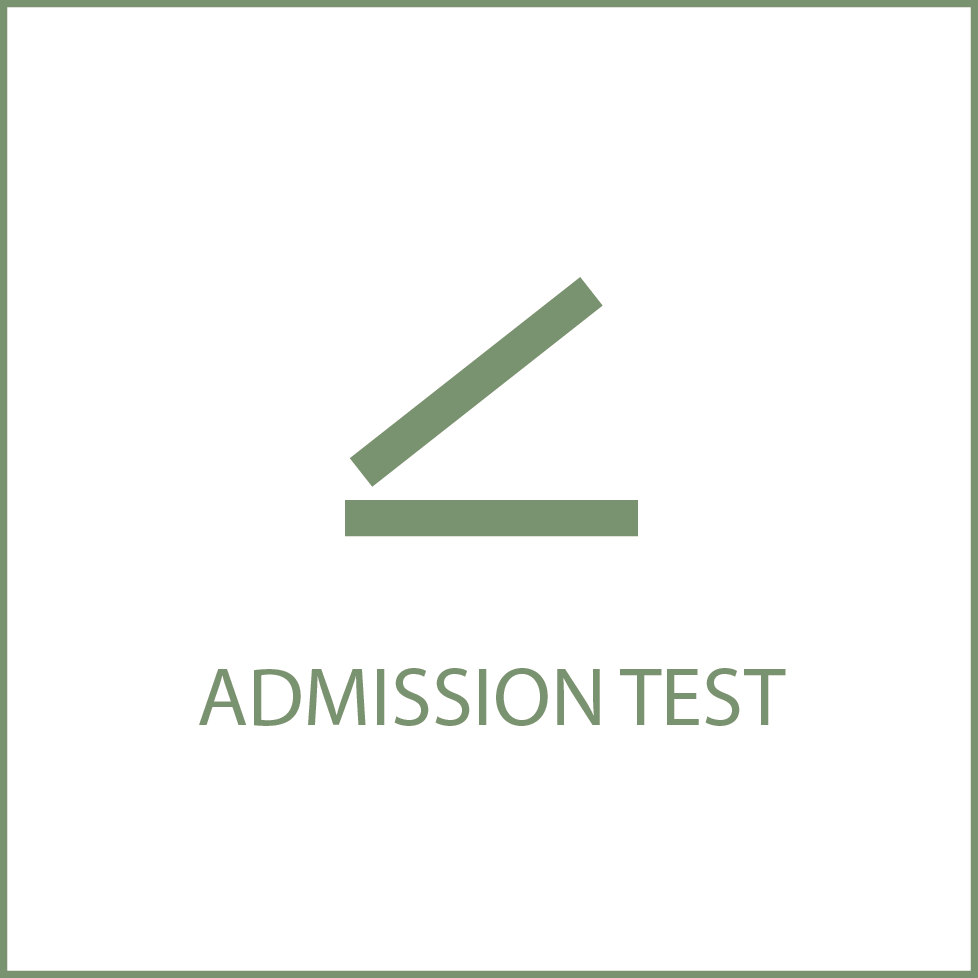 tasto icona admission test